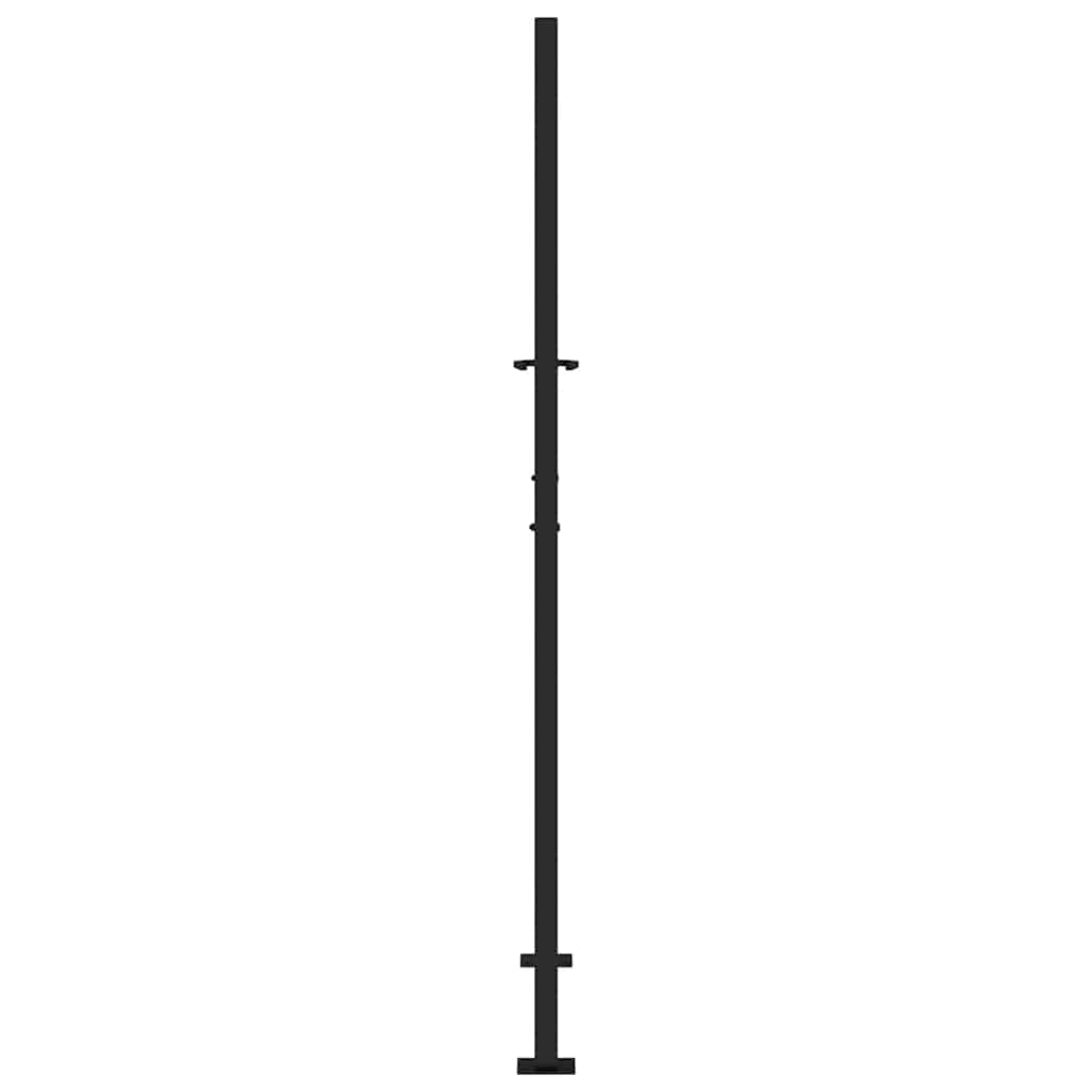Poort met kruisontwerp 100x175 cm staal zwart – afbeelding 5