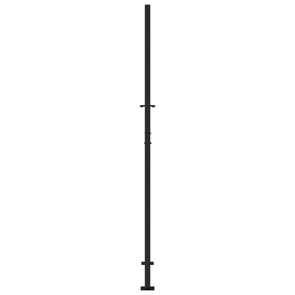 Poort met kruisontwerp 100x200 cm staal zwart – afbeelding 5