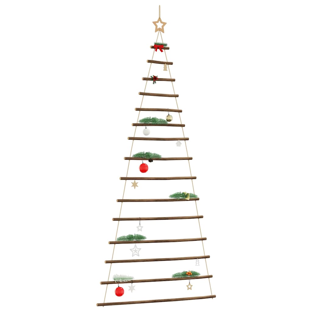 Hangende kerstboom met topster 100x210 cm natuurlijke tak – afbeelding 1