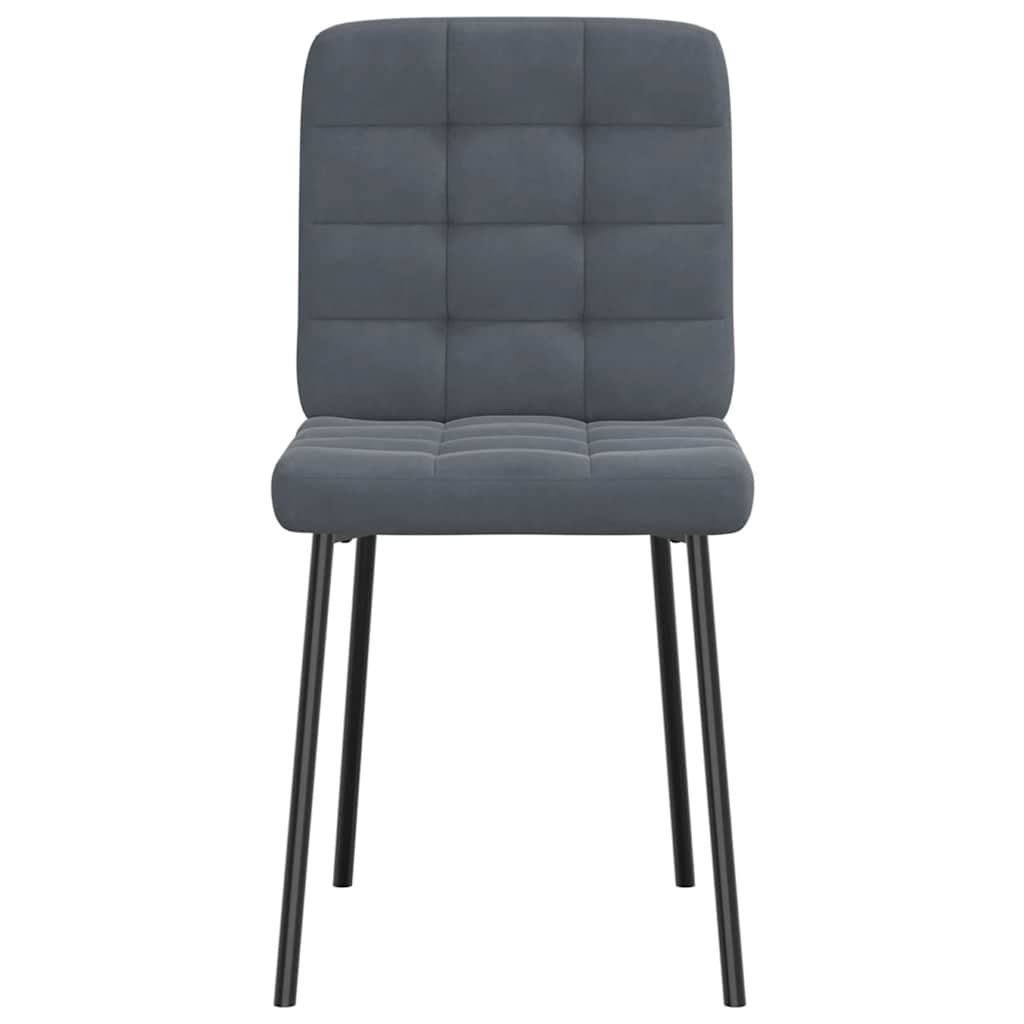 Eetkamerstoelen 2 st fluweel donkergrijs – afbeelding 4