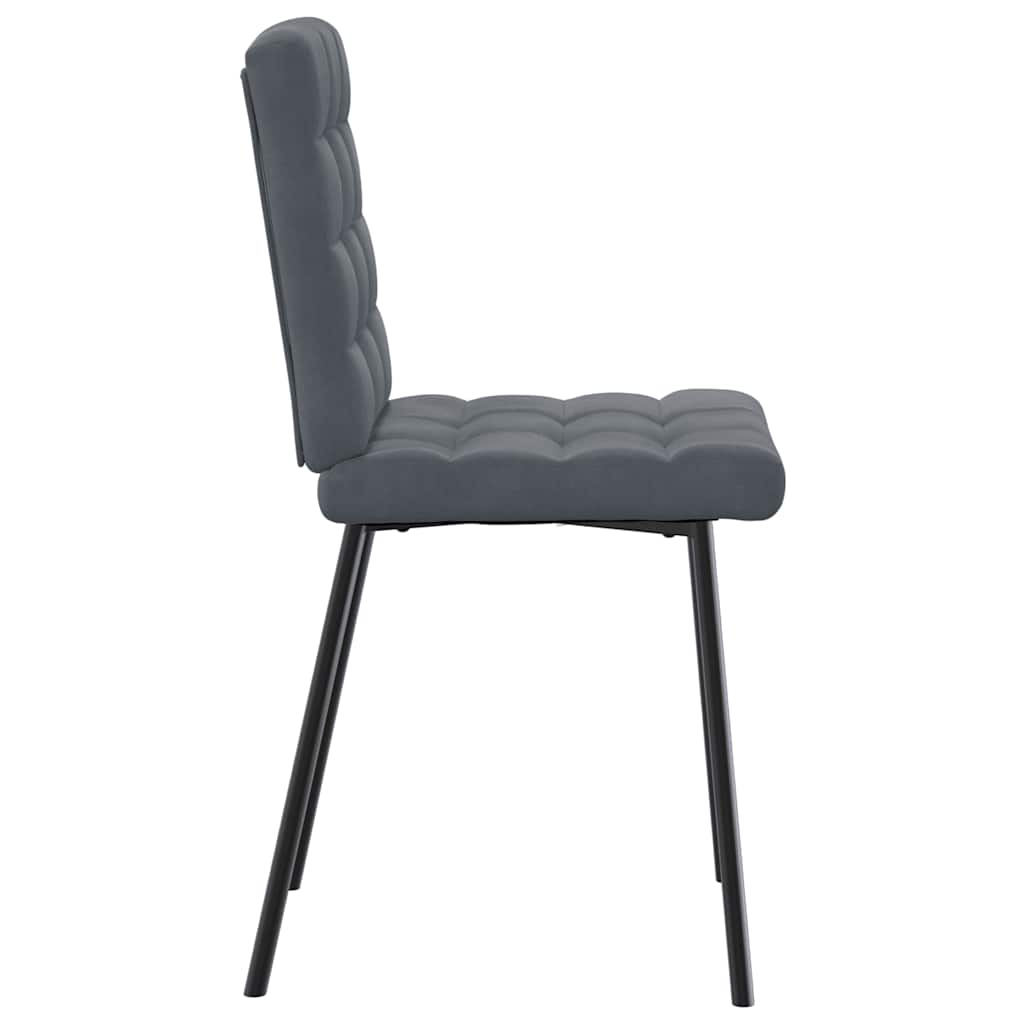 Eetkamerstoelen 2 st fluweel donkergrijs – afbeelding 5