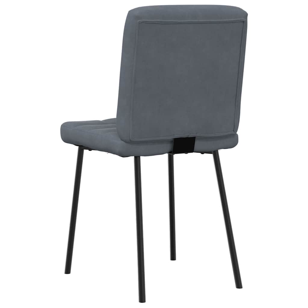 Eetkamerstoelen 2 st fluweel donkergrijs – afbeelding 6
