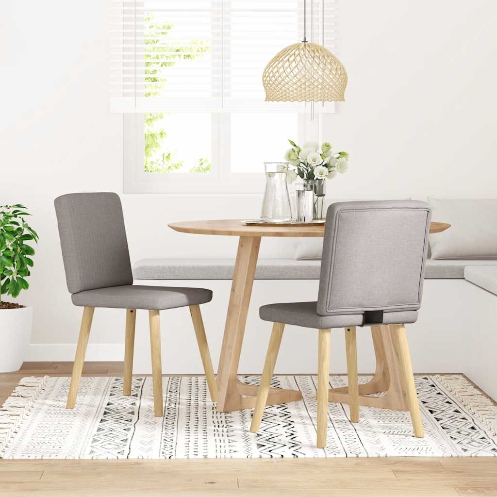 Eetkamerstoelen draaibaar 2 st stof taupe
