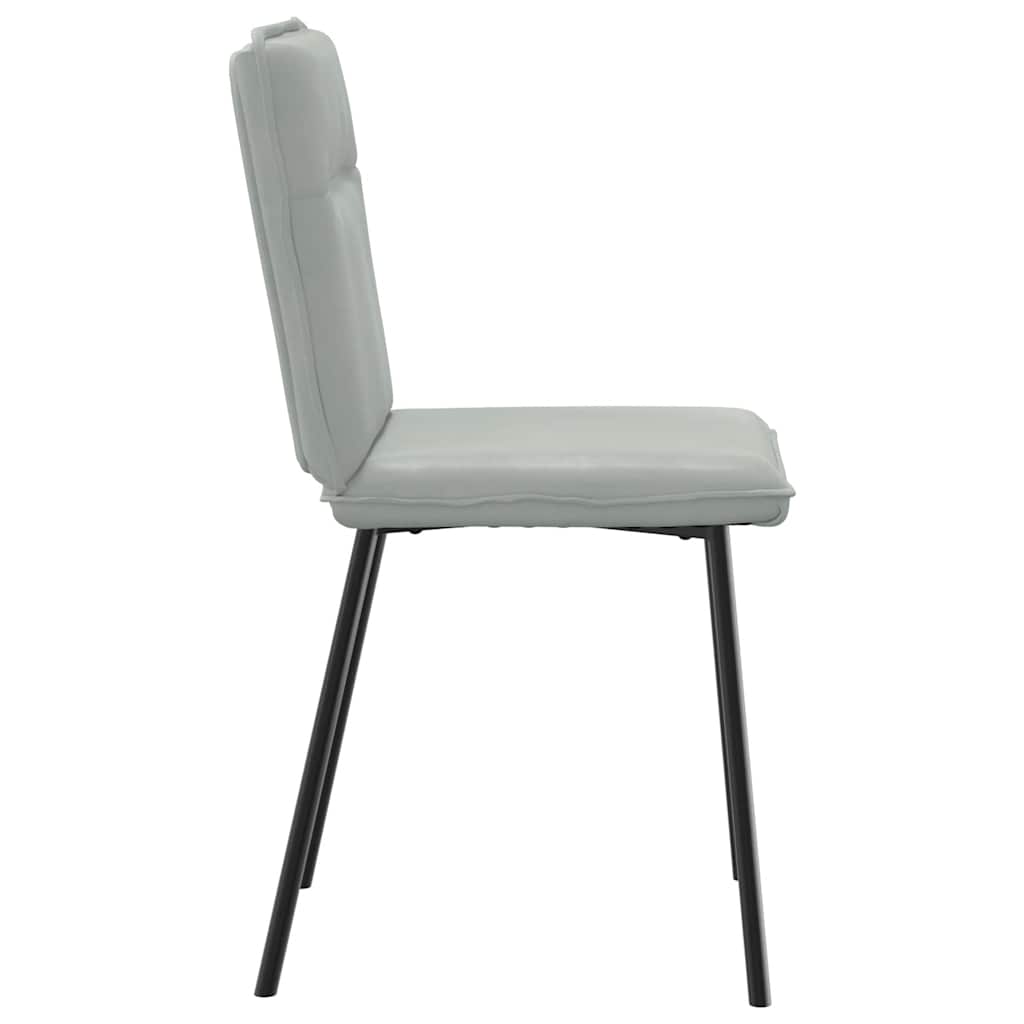 Eetkamerstoelen 2 st fluweel lichtgrijs – afbeelding 5