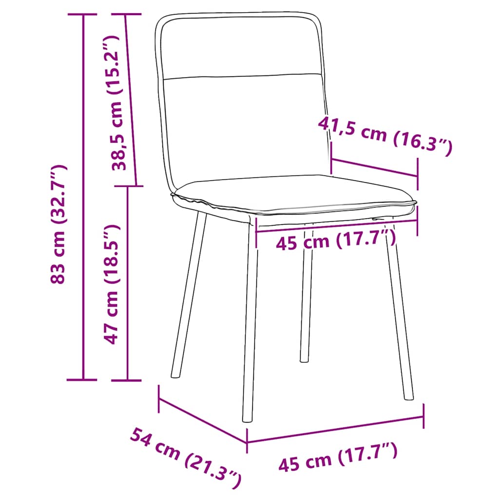 Eetkamerstoelen 2 st fluweel lichtgrijs – afbeelding 9
