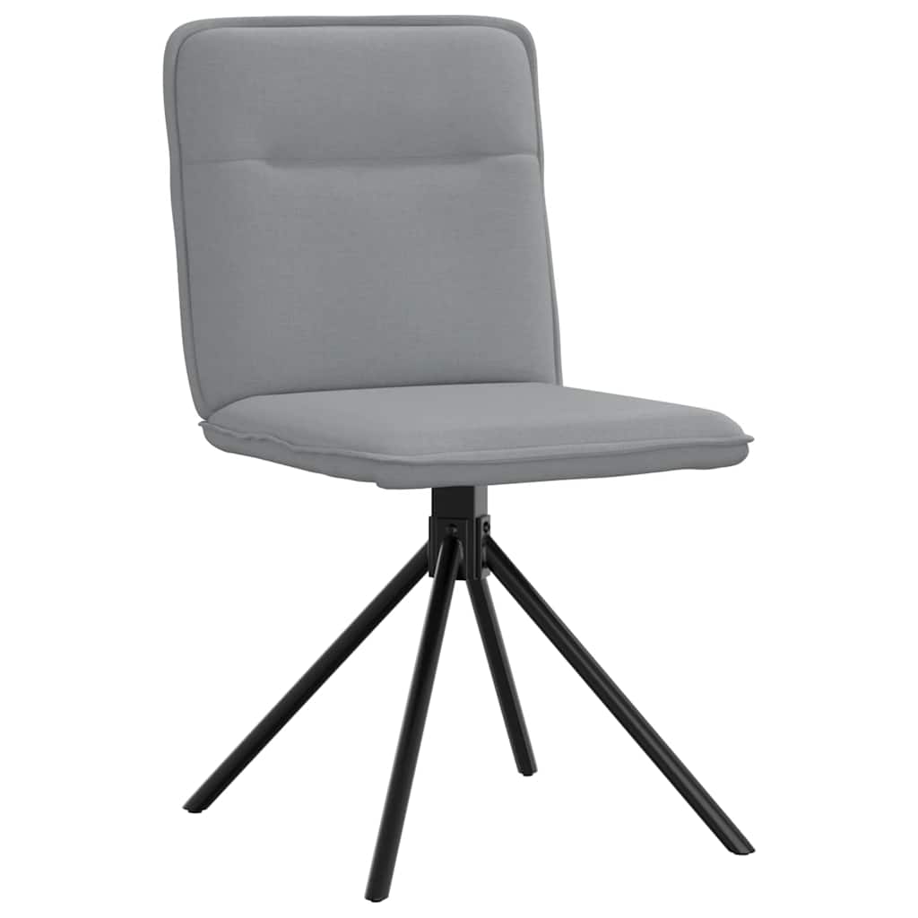 Eetkamerstoelen 2 st stof lichtgrijs – afbeelding 3