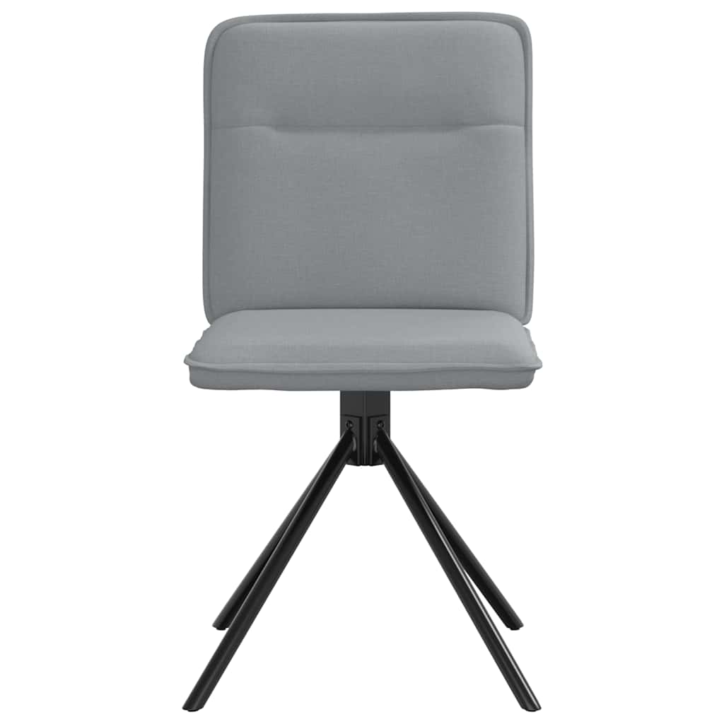 Eetkamerstoelen 2 st stof lichtgrijs – afbeelding 4
