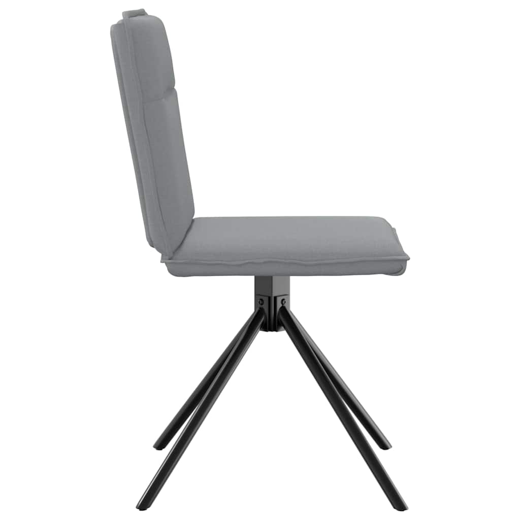 Eetkamerstoelen 2 st stof lichtgrijs – afbeelding 5