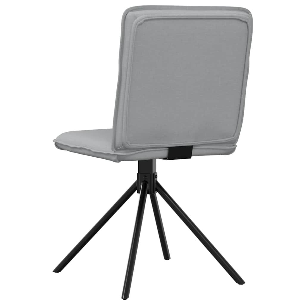 Eetkamerstoelen 2 st stof lichtgrijs – afbeelding 6