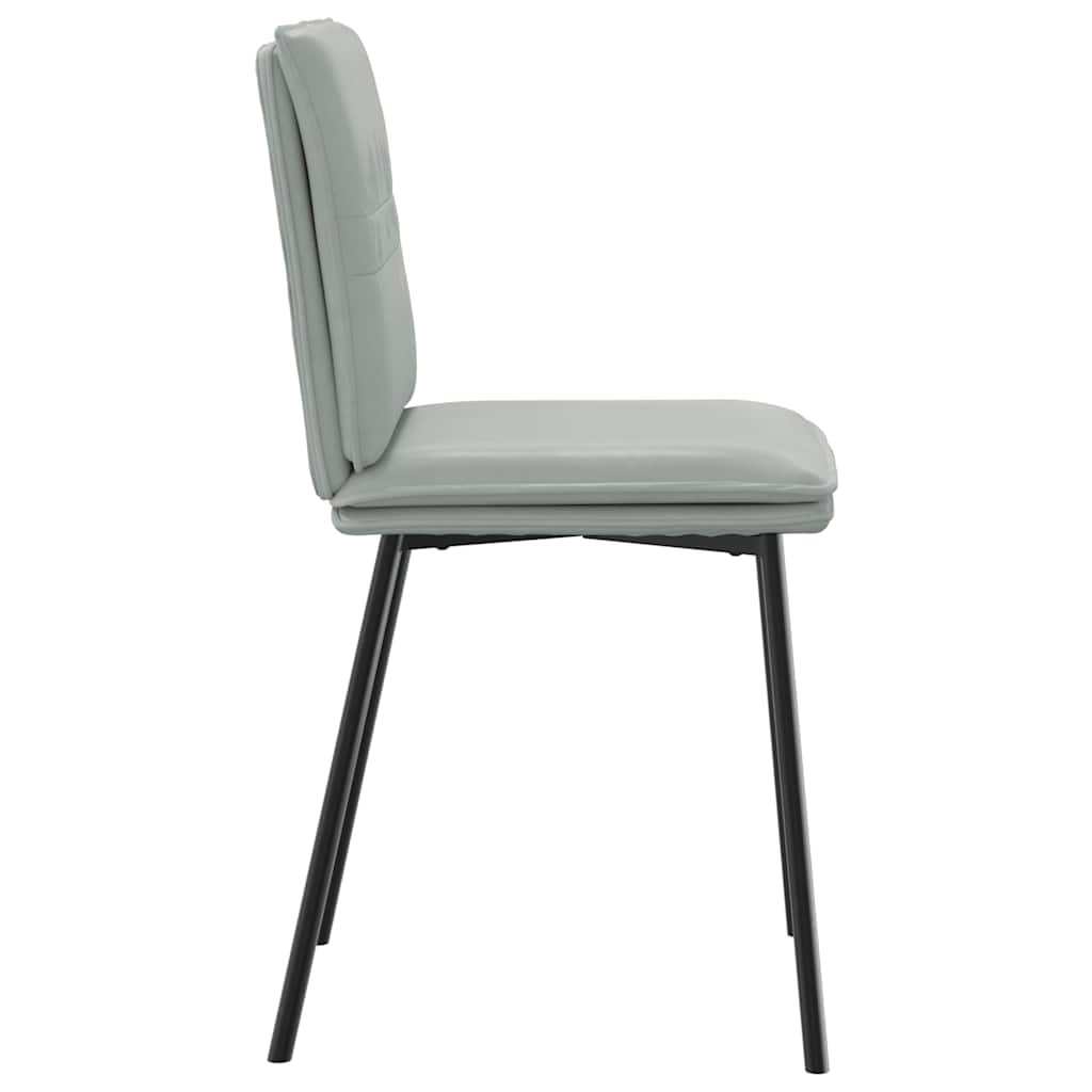 Eetkamerstoelen 2 st fluweel lichtgrijs – afbeelding 5
