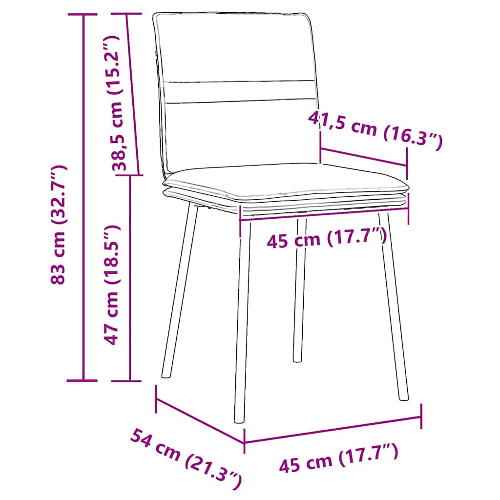 Eetkamerstoelen 2 st fluweel lichtgrijs – afbeelding 9