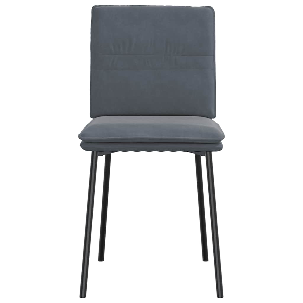 Eetkamerstoelen 2 st fluweel donkergrijs – afbeelding 4