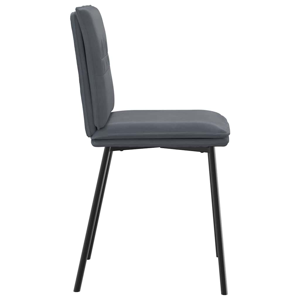 Eetkamerstoelen 2 st fluweel donkergrijs – afbeelding 5