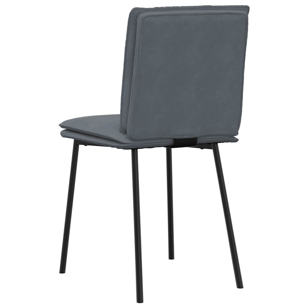 Eetkamerstoelen 2 st fluweel donkergrijs – afbeelding 6