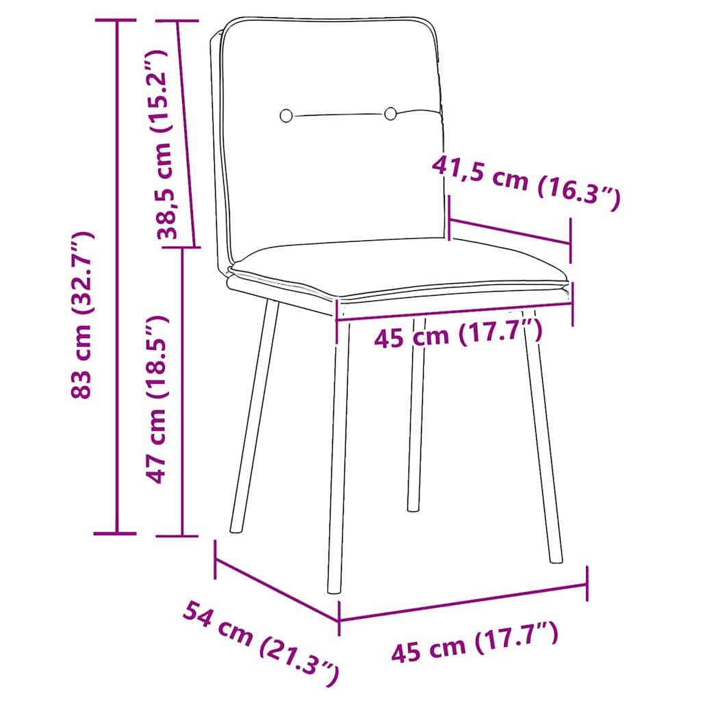 Eetkamerstoelen 2 st fluweel lichtgrijs – afbeelding 9