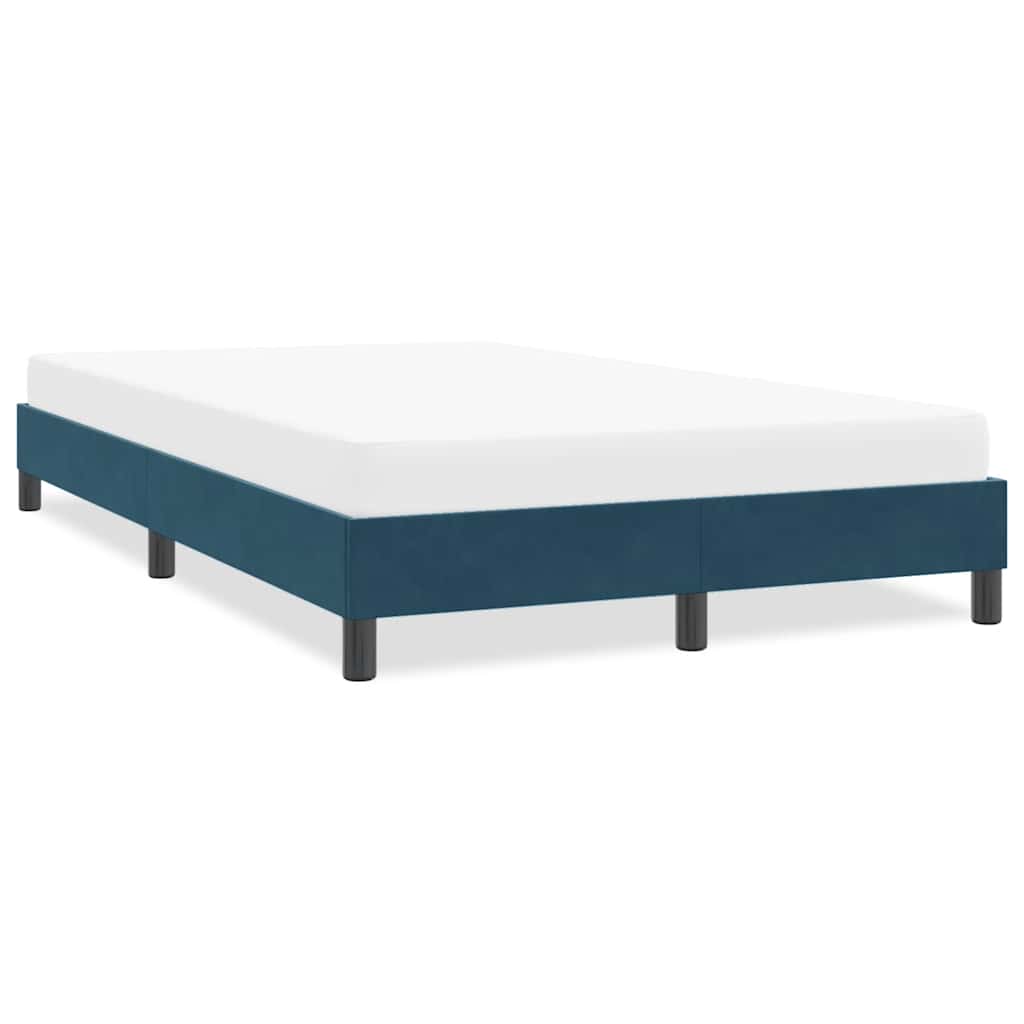 Bedframe zonder matras 120x210 cm fluweel donkerblauw – afbeelding 1