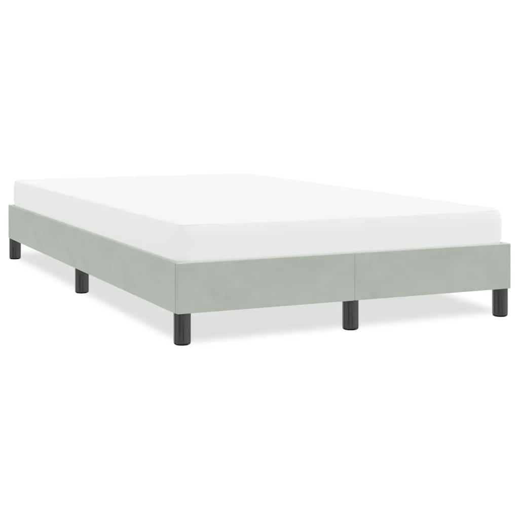 Bedframe zonder matras 120x220 cm fluweel lichtgrijs – afbeelding 1