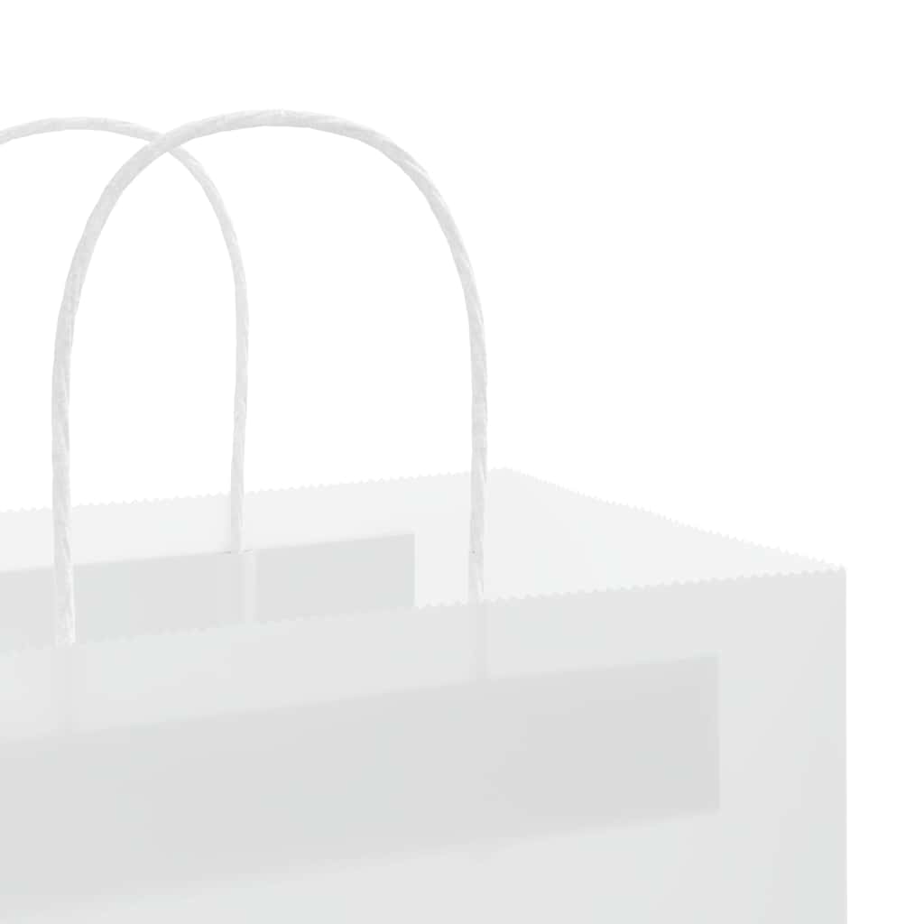 Papieren zakken 50 st met hengsels 32x12x42 cm wit – afbeelding 10