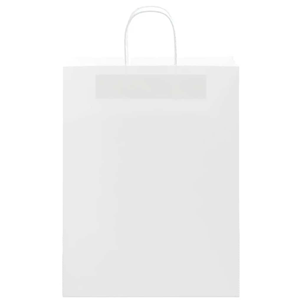 Papieren zakken 50 st met hengsels 32x12x42 cm wit – afbeelding 5