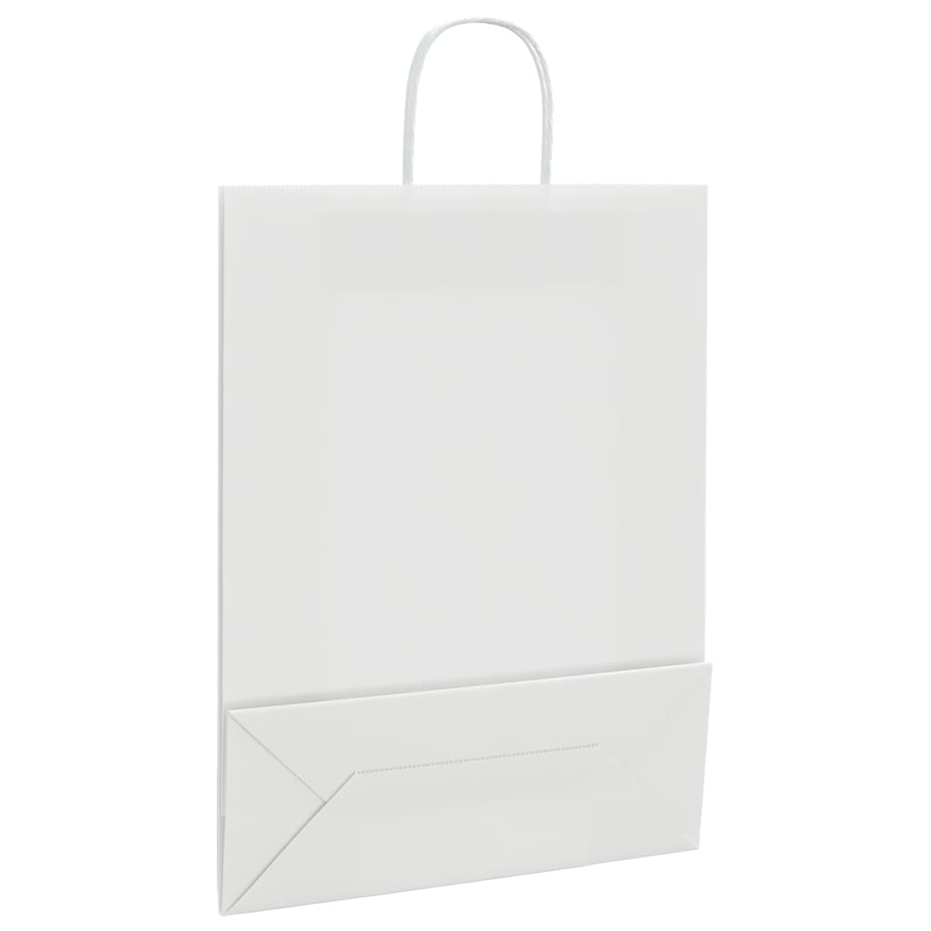 Papieren zakken 50 st met hengsels 32x12x42 cm wit – afbeelding 9