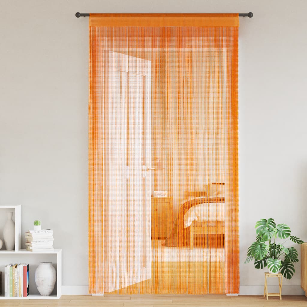 Koordgordijnen 2 st 140x250 cm oranje