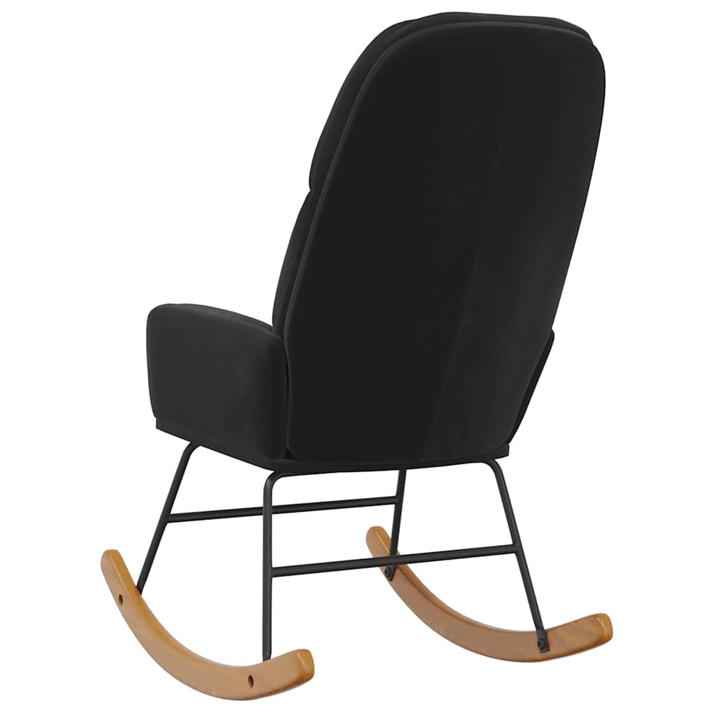 Schommelstoel fluweel zwart – afbeelding 5