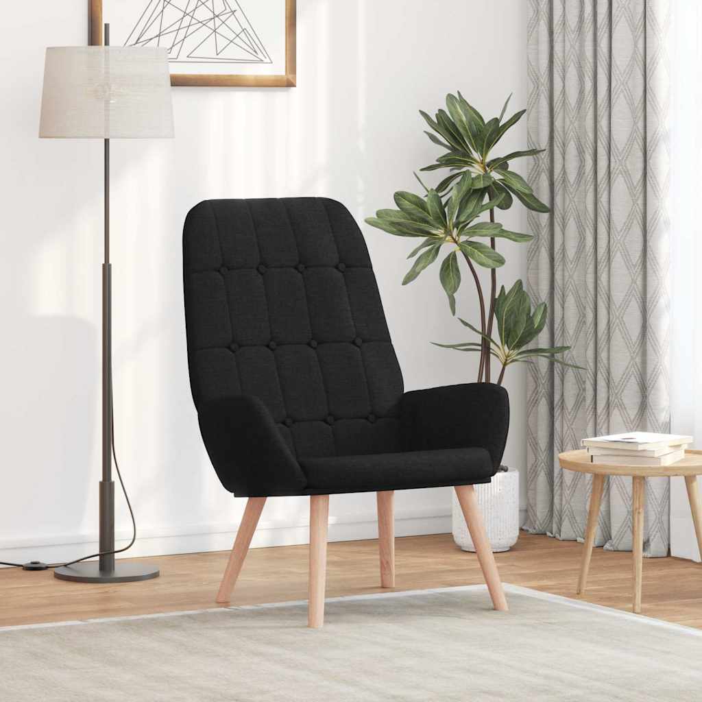 Relaxstoel stof zwart