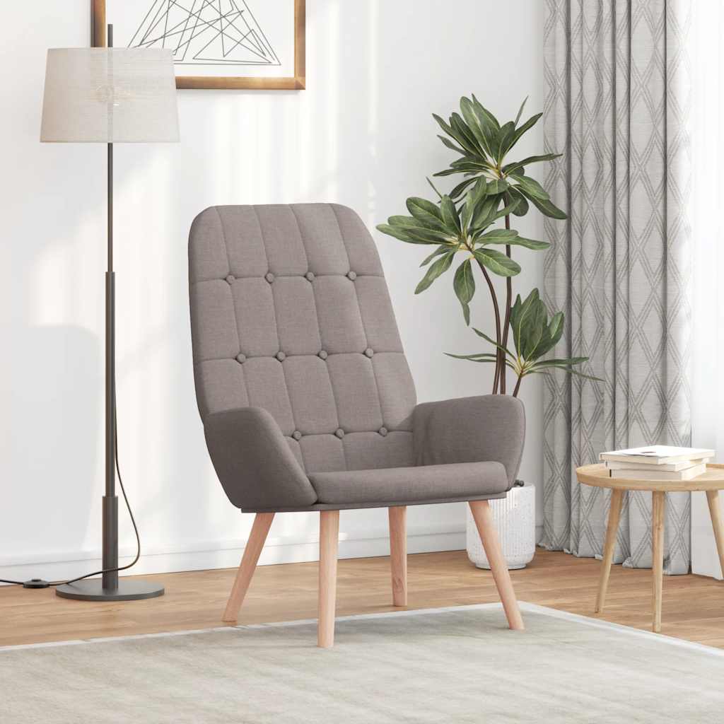 Relaxstoel stof taupe