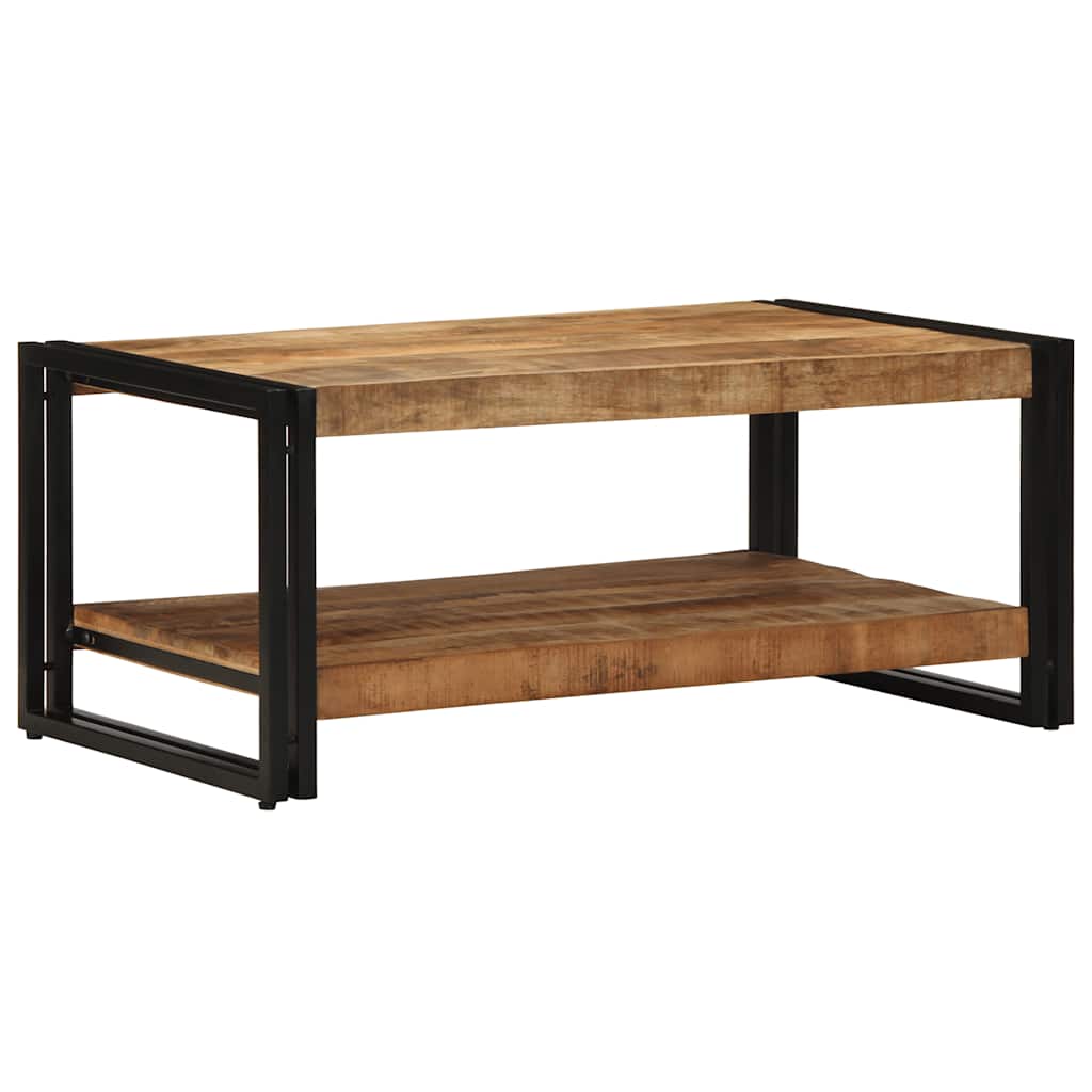 Salontafel 90x50x38 cm massief ruw mangohout