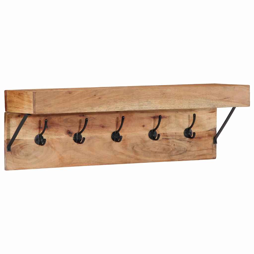 Kapstok Wandgemonteerd Bruin 73 x 19 x 23 cm Massief acaciahout