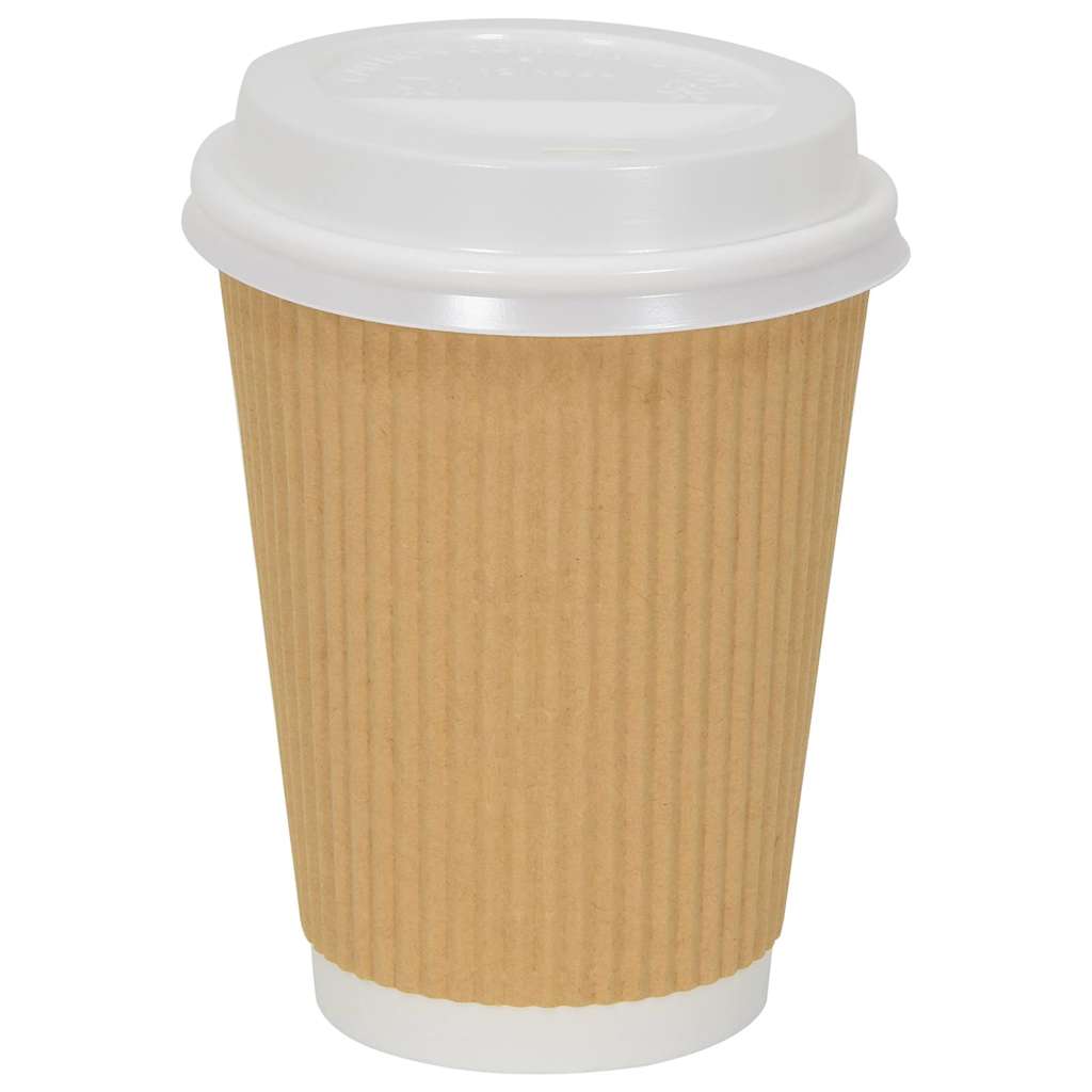Papieren koffiebekerdeksels Ø90mm 12oz en 16oz 1000st kunststof