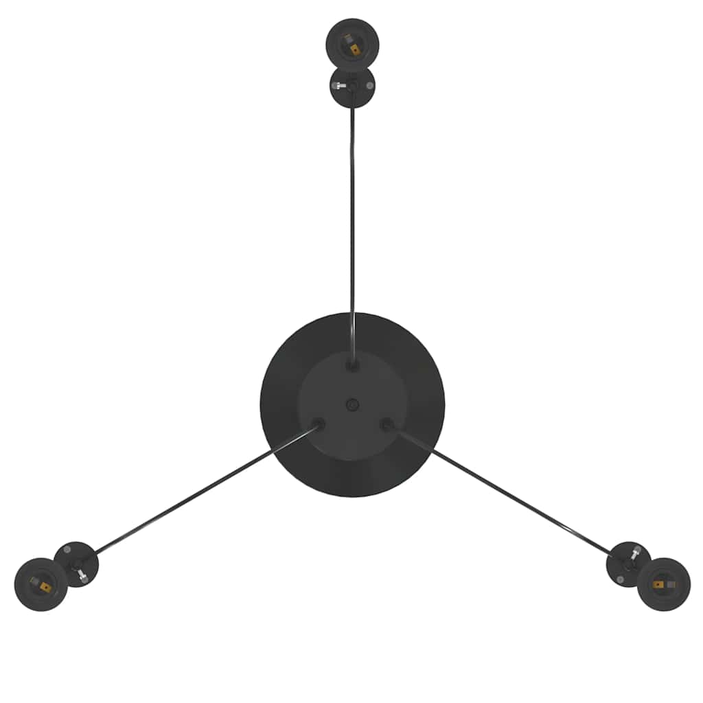 Hanglamp met 3 lamphouders E27 metaal zwart – afbeelding 12