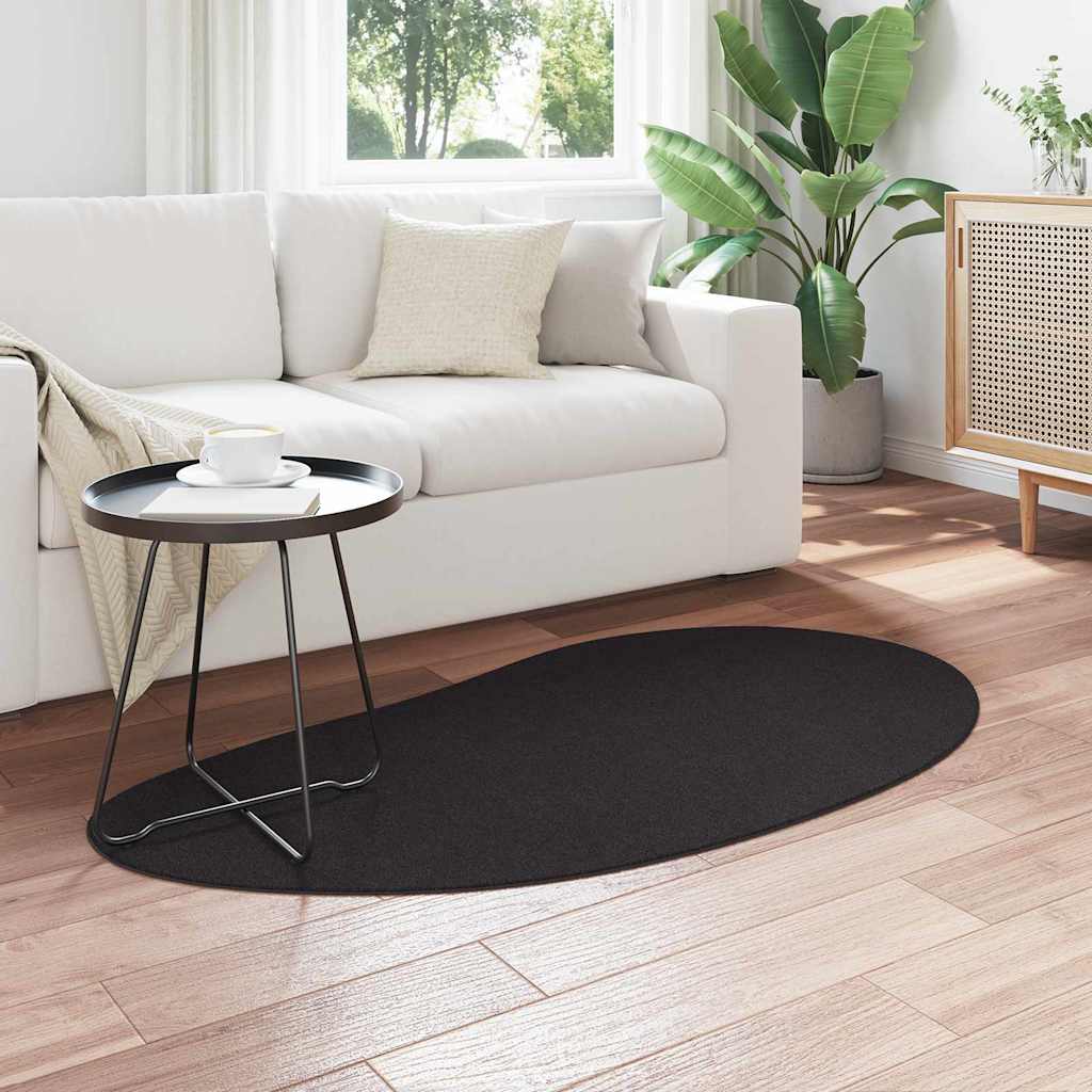 Vloerkleden HUARTE Zwart 80 x 150 cm Polyester – afbeelding 3