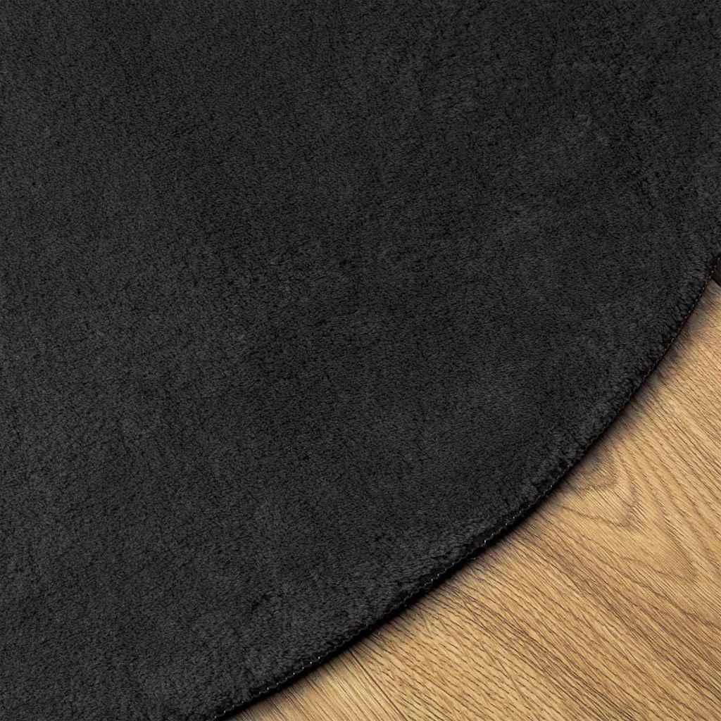 Vloerkleden HUARTE Zwart 80 x 150 cm Polyester – afbeelding 4