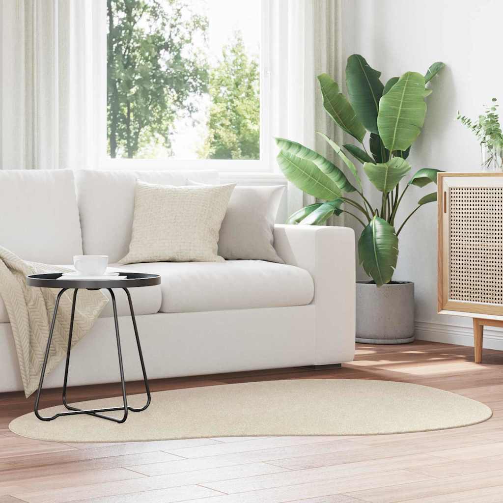 Vloerkleden HUARTE Beige 120 x 170 cm Polyester – afbeelding 1