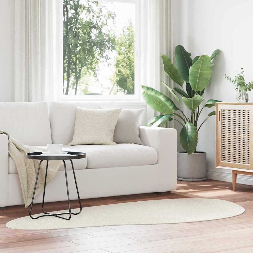 Vloerkleden HUARTE Crème 100 x 200 cm Polyester