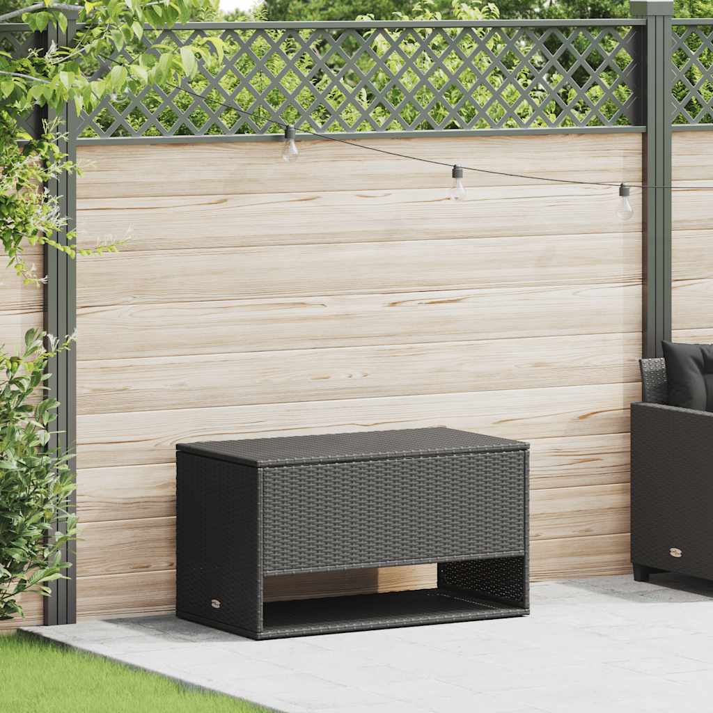 Opbergbox voor buiten 100x55x55,5 cm poly rattan zwart