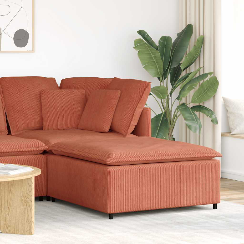 Modulaire bank voetenbank module rood oranje 100x100x48 cm