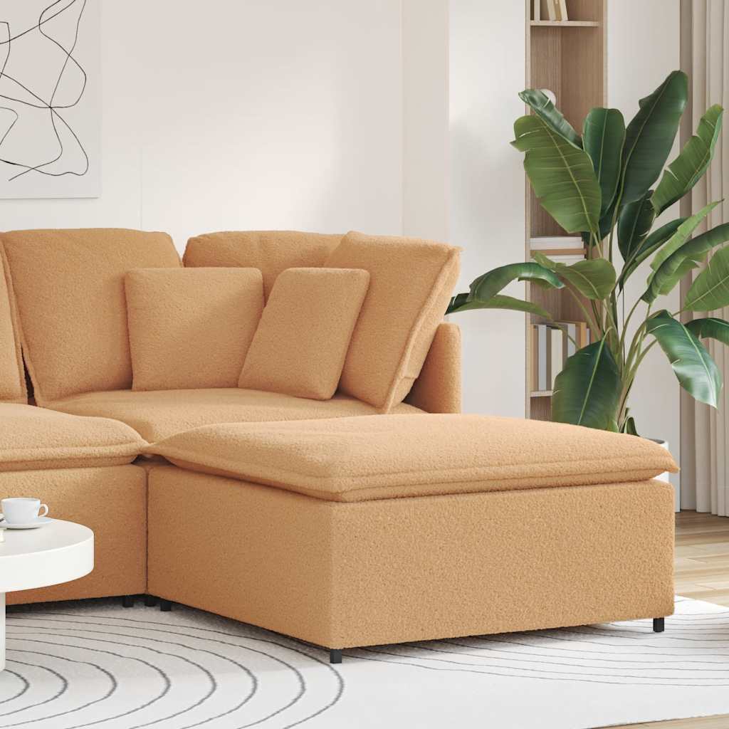 Modulaire bank voetenbank module beige 100x100x48 cm