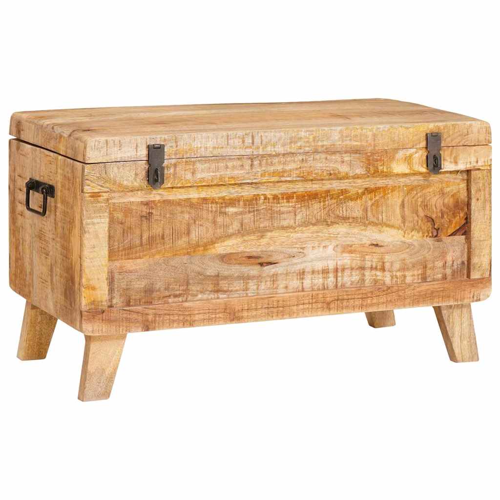 Opbergbox met opslag met slot 70 x 35 x 40 cm massief mangohout – afbeelding 3