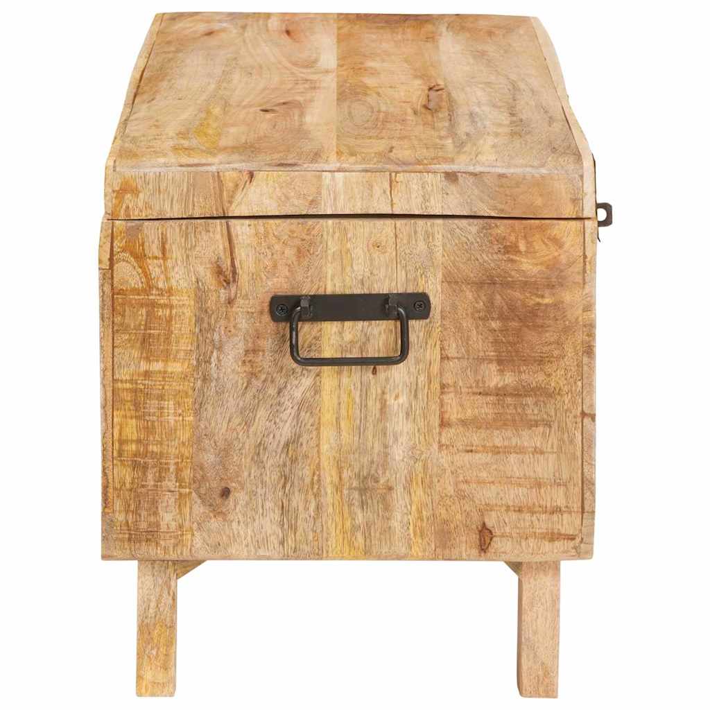 Opbergbox met opslag met slot 70 x 35 x 40 cm massief mangohout – afbeelding 6