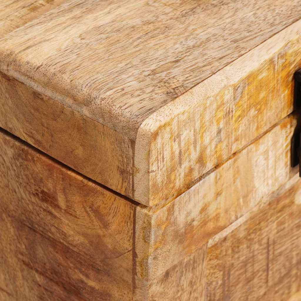 Opbergbox met opslag met slot 70 x 35 x 40 cm massief mangohout – afbeelding 9