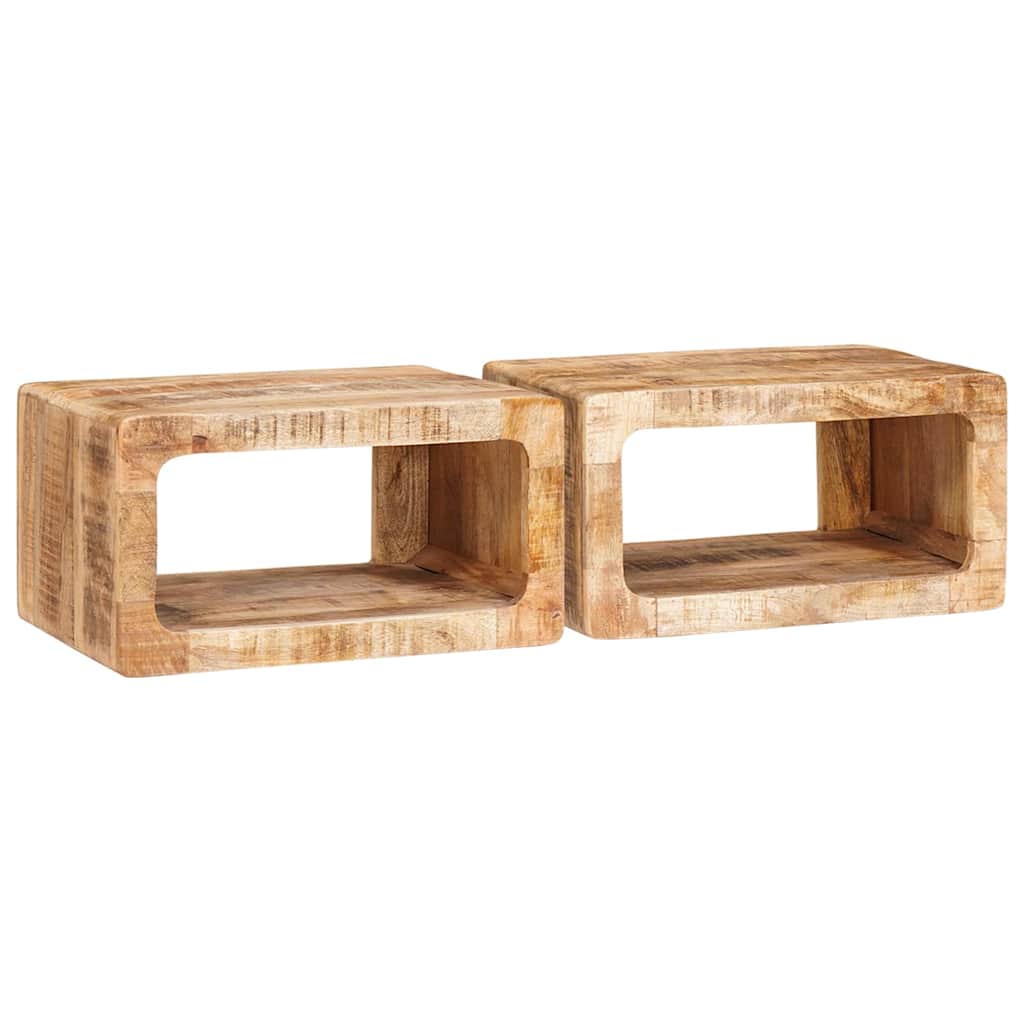 Nachtkastje 2 pcs Bruin 45 x 30 x 24 cm Massief Mango Hout