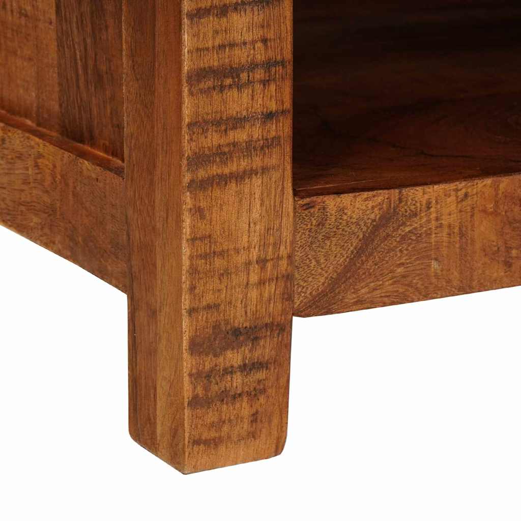 TV-kast met plank Bruin 110 x 30 x 40 cm massief mangohout – afbeelding 10