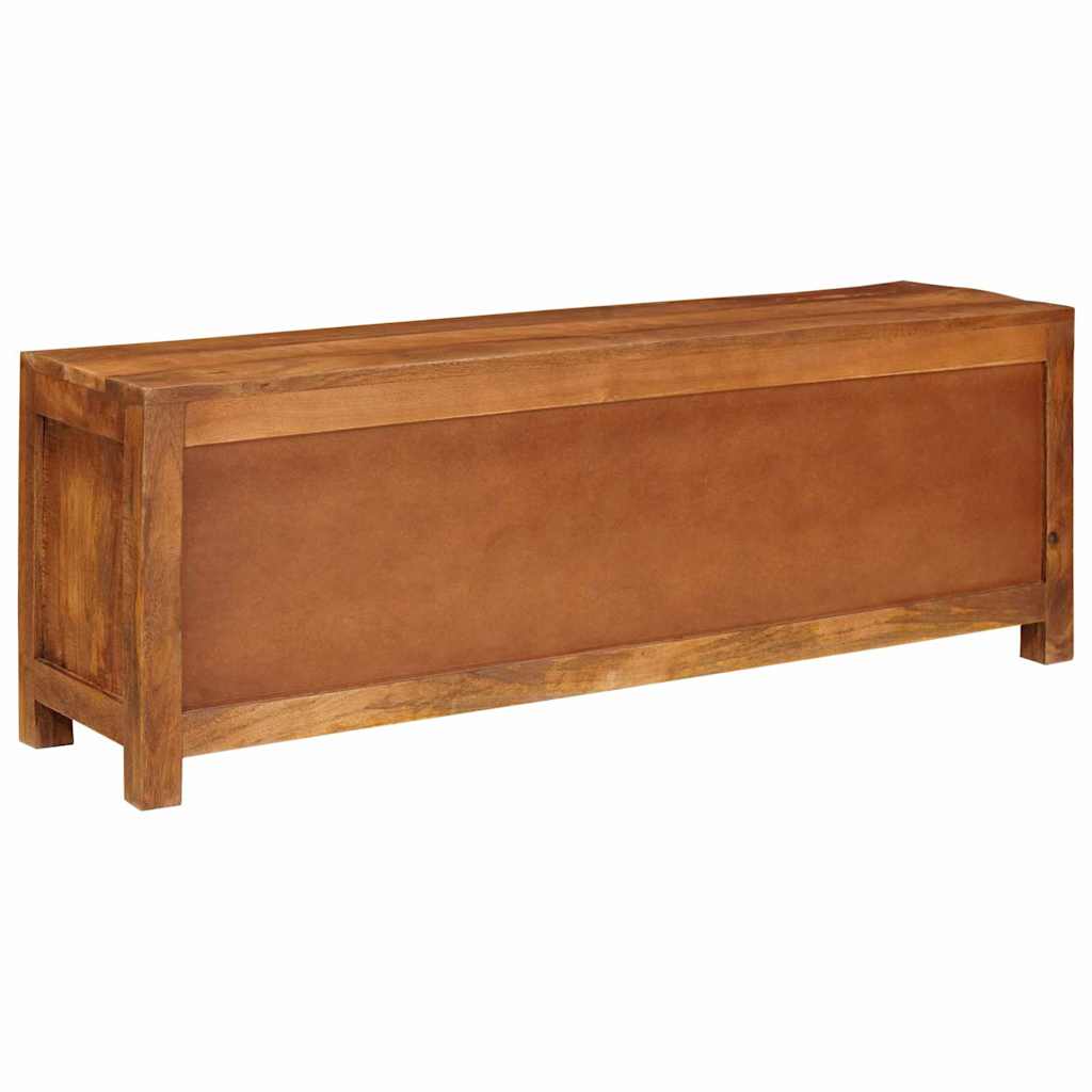 TV-kast met plank Bruin 110 x 30 x 40 cm massief mangohout – afbeelding 7