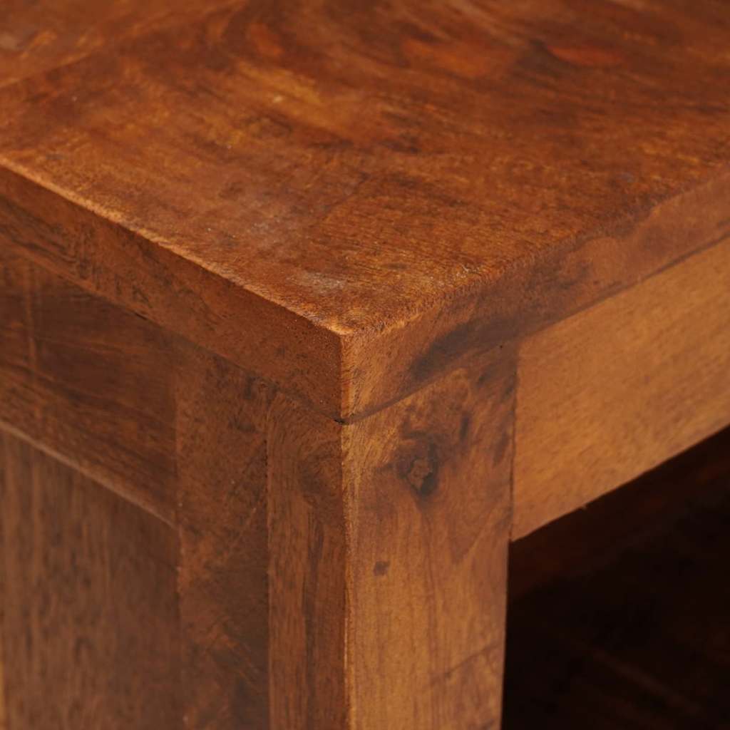 TV-kast met plank Bruin 110 x 30 x 40 cm massief mangohout – afbeelding 8