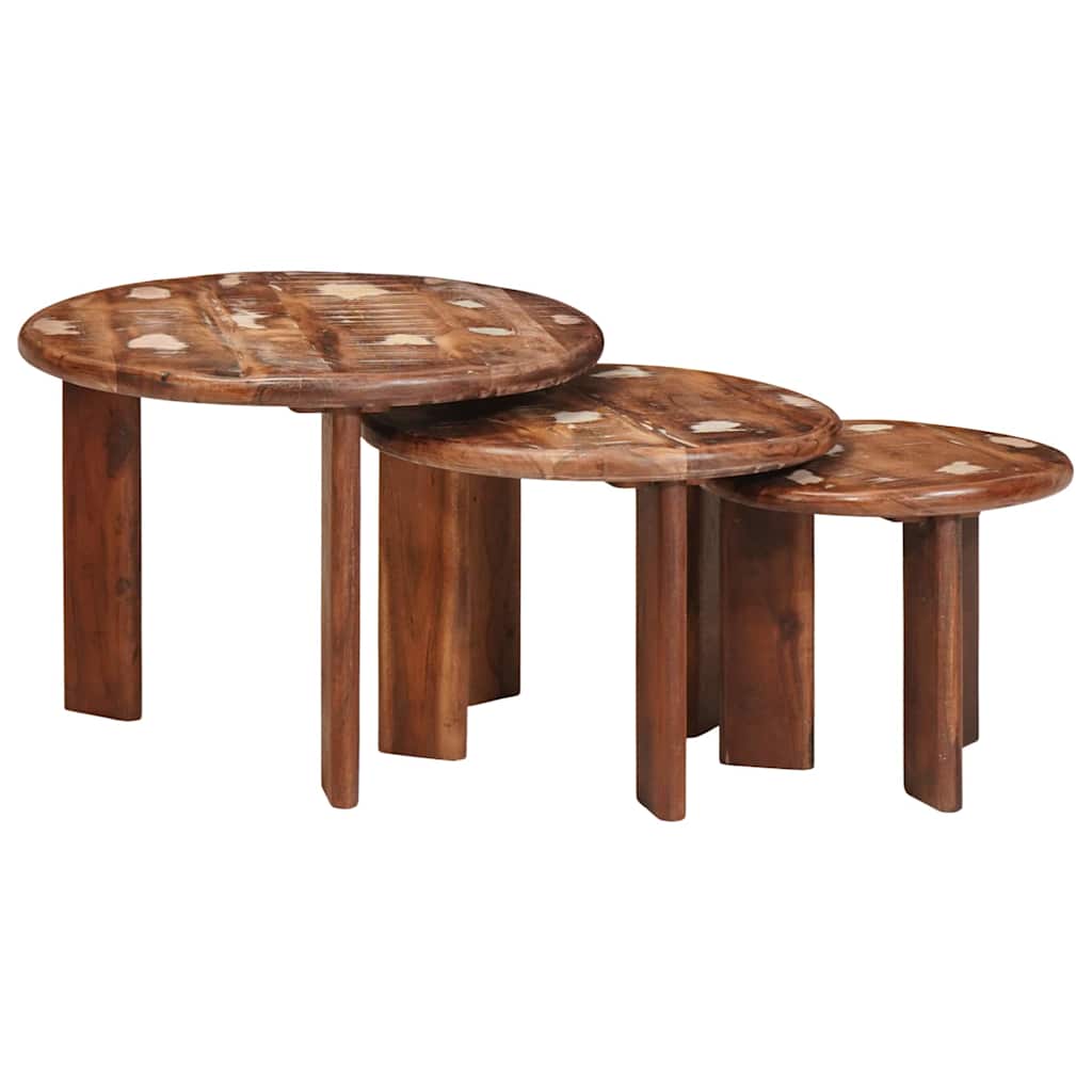 Nest Koffietafels 3 pcs Multikleur Massief gerecycled hout