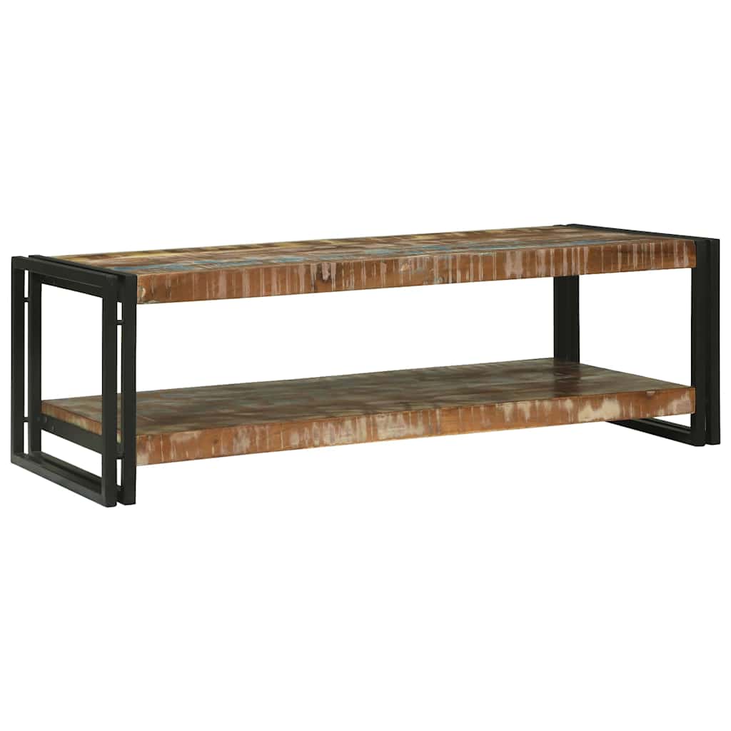 Salontafel Multikleur 120 x 50 x 38 cm Massief Gerecycled Hout – afbeelding 1