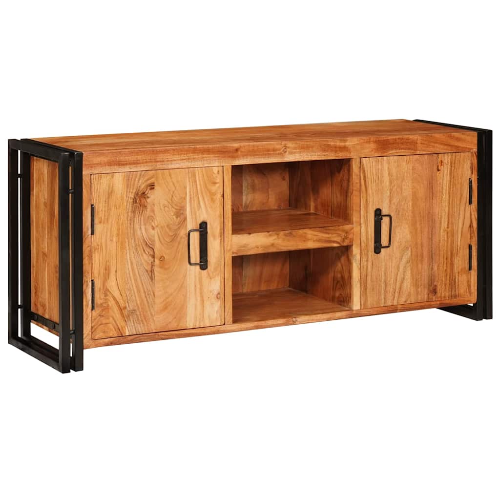 TV-kast met plank Bruin 120 x 33 x 50 cm Massief acaciahout