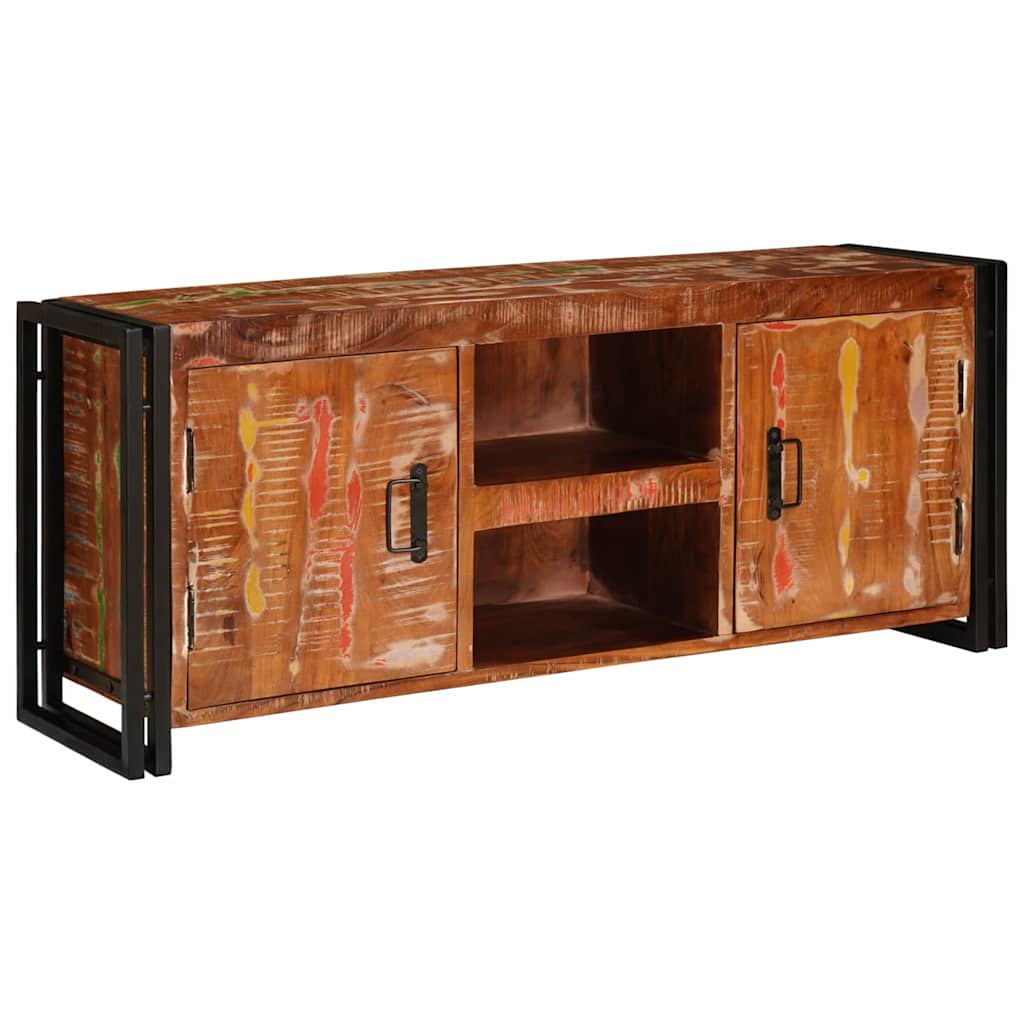 TV-kast Multikleur 120 x 33 x 50 cm massief gerecycled hout